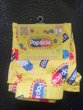 Popsicle Yellow Print Lounge Shorts Boxers